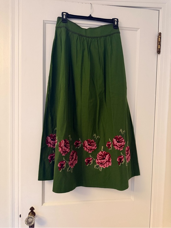 Sezane Dresses & Skirts - 🌱NWT - Sezane x Bazizst Siloe midi skirt - Floral Embroidered - size 6